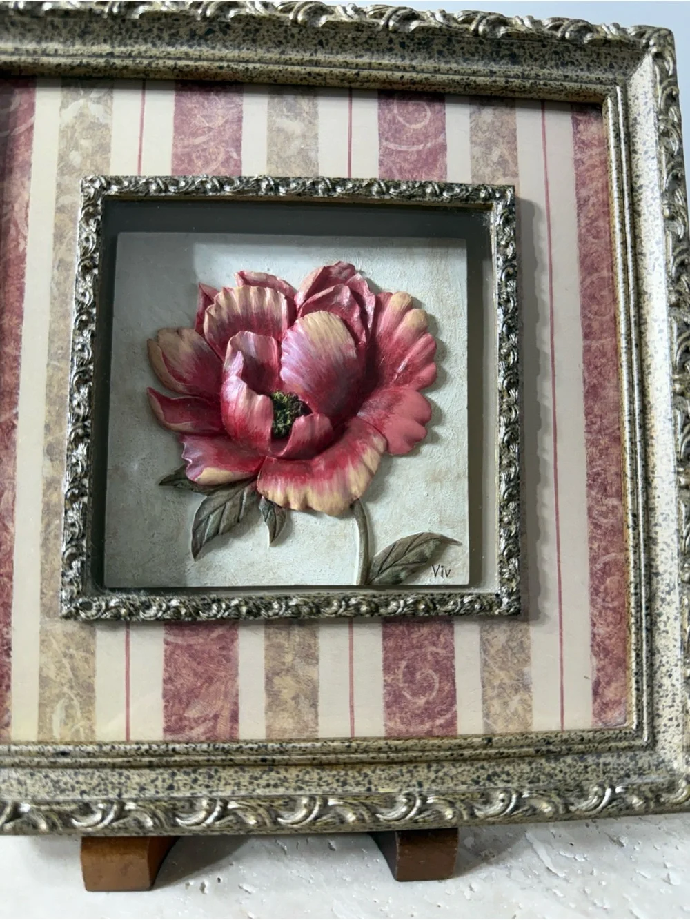 Viv Bowles Poppy relief by artist Viv Bowles